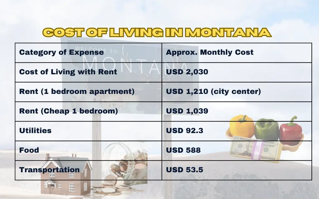 Average Cost of Living in Montana for A Student